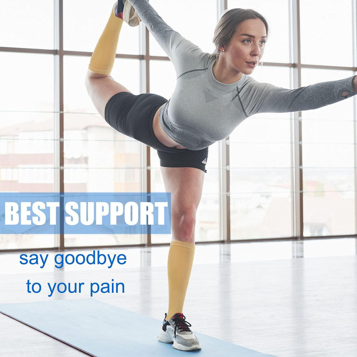 Compression Socks for Women and Men 4 Pairs, Mild Support