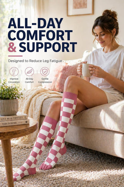 Compression Socks for Women and Men 4 Pairs, Mild Support