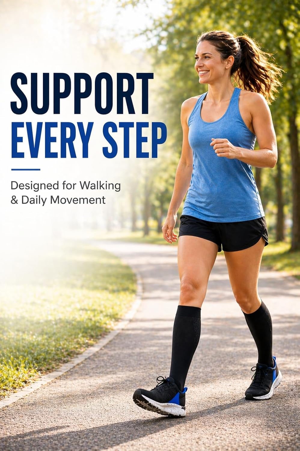 Compression Socks for Women and Men 4 Pairs, Mild Support