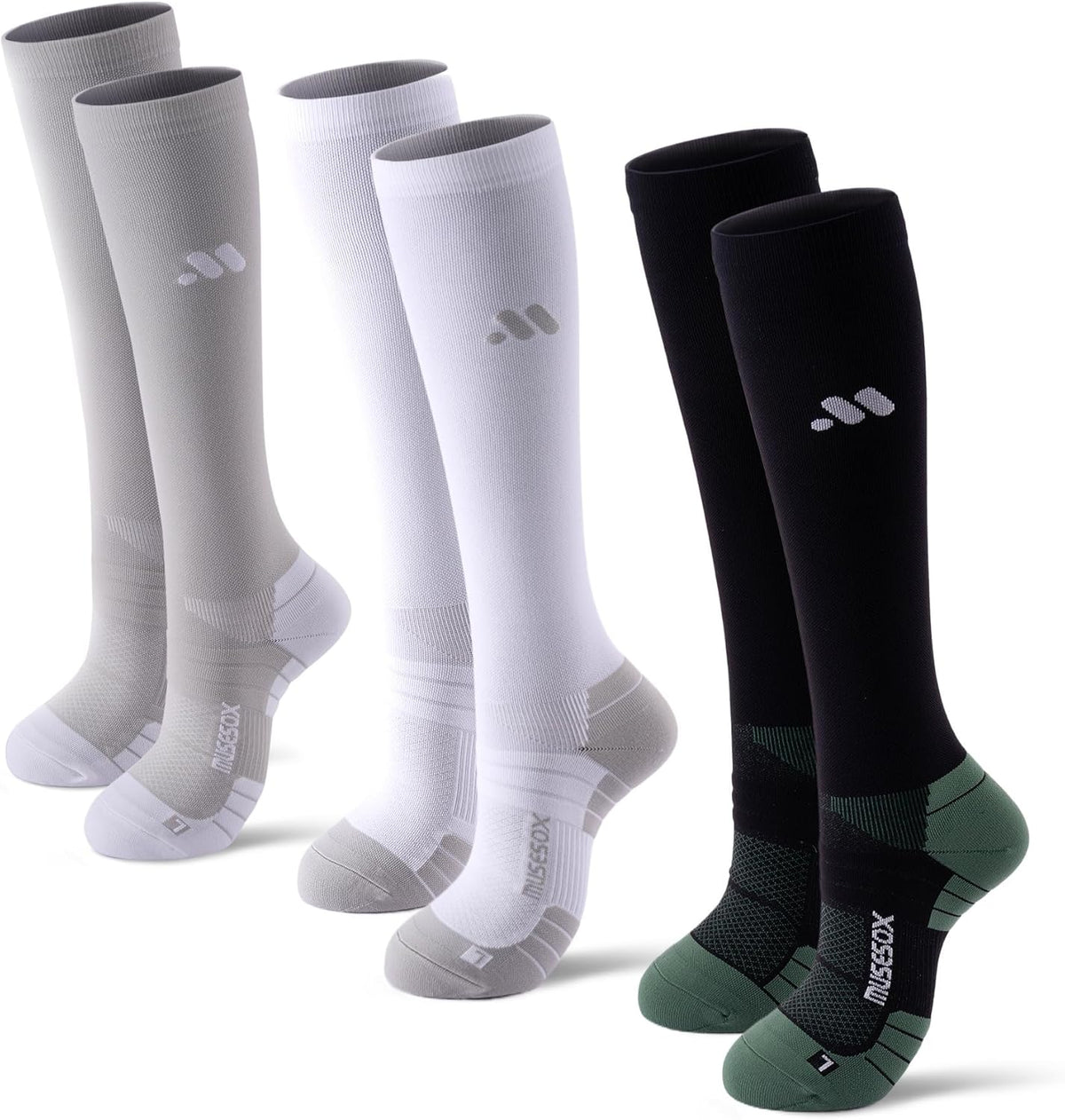 Compression Socks for Women and Men,15-20 mmHg Support(3 Pairs)