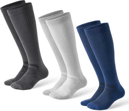 Compression Socks for Women and Men,15-20 mmHg Support(3 Pairs)