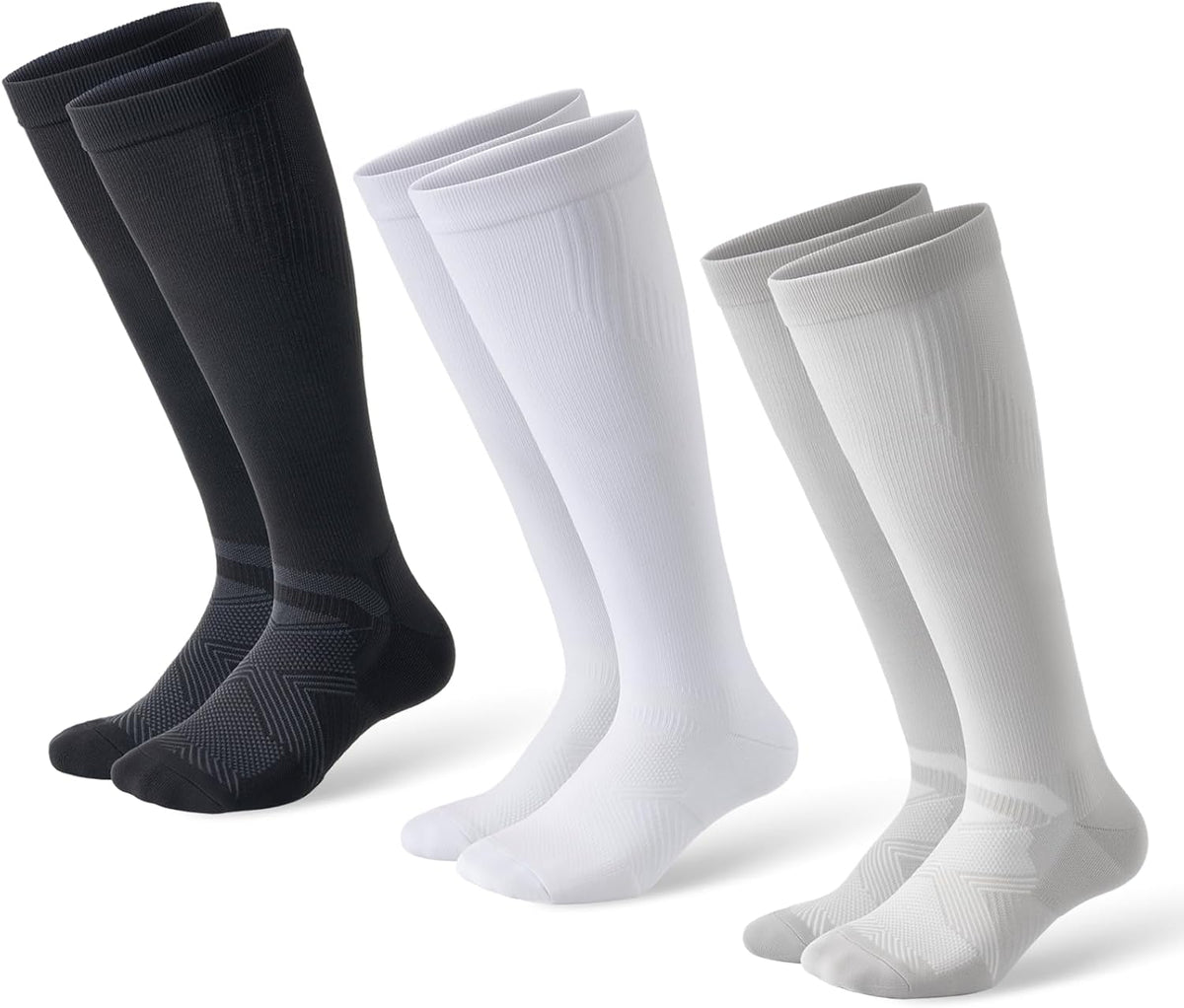 Compression Socks for Women and Men,15-20 mmHg Support(3 Pairs)