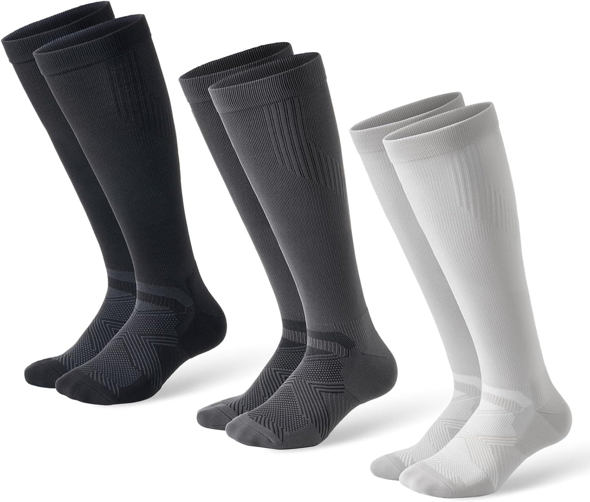 Compression Socks for Women and Men,15-20 mmHg Support(3 Pairs)