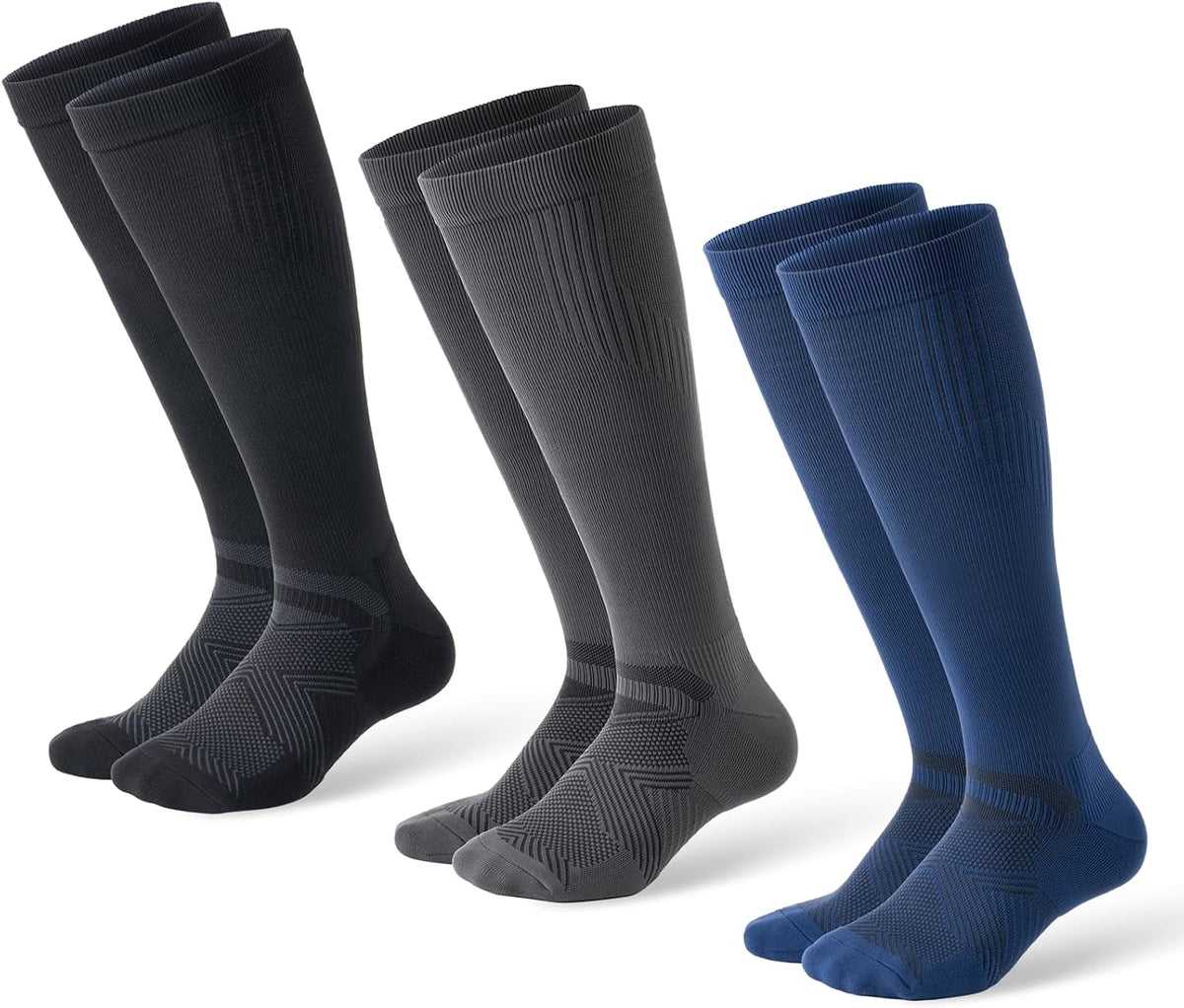Compression Socks for Women and Men,15-20 mmHg Support(3 Pairs)