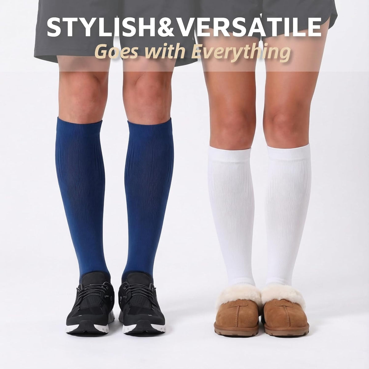 Compression Socks for Women and Men,15-20 mmHg Support(3 Pairs)
