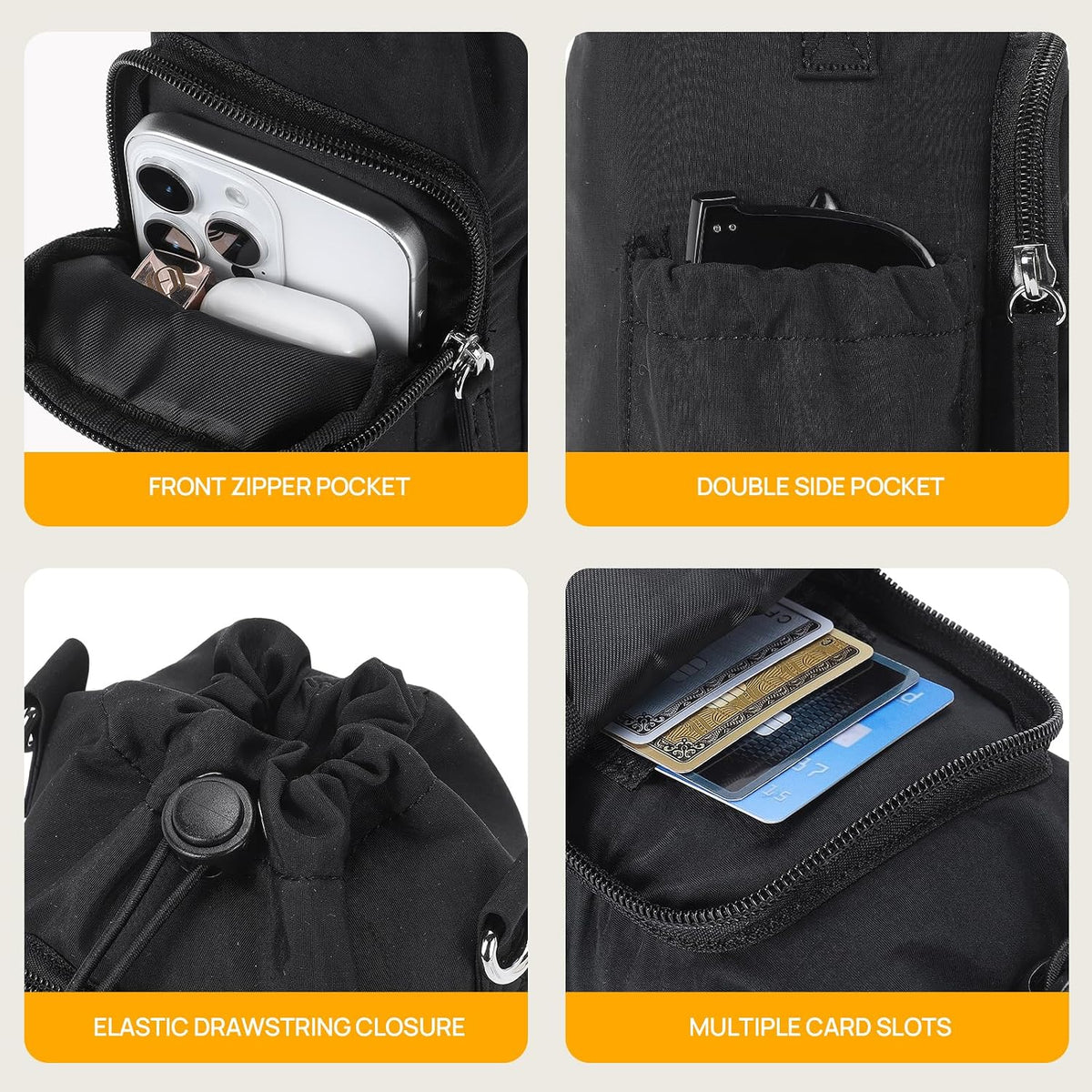 Water Bottle Holder with Strap RFID Crossbody Bags for Women