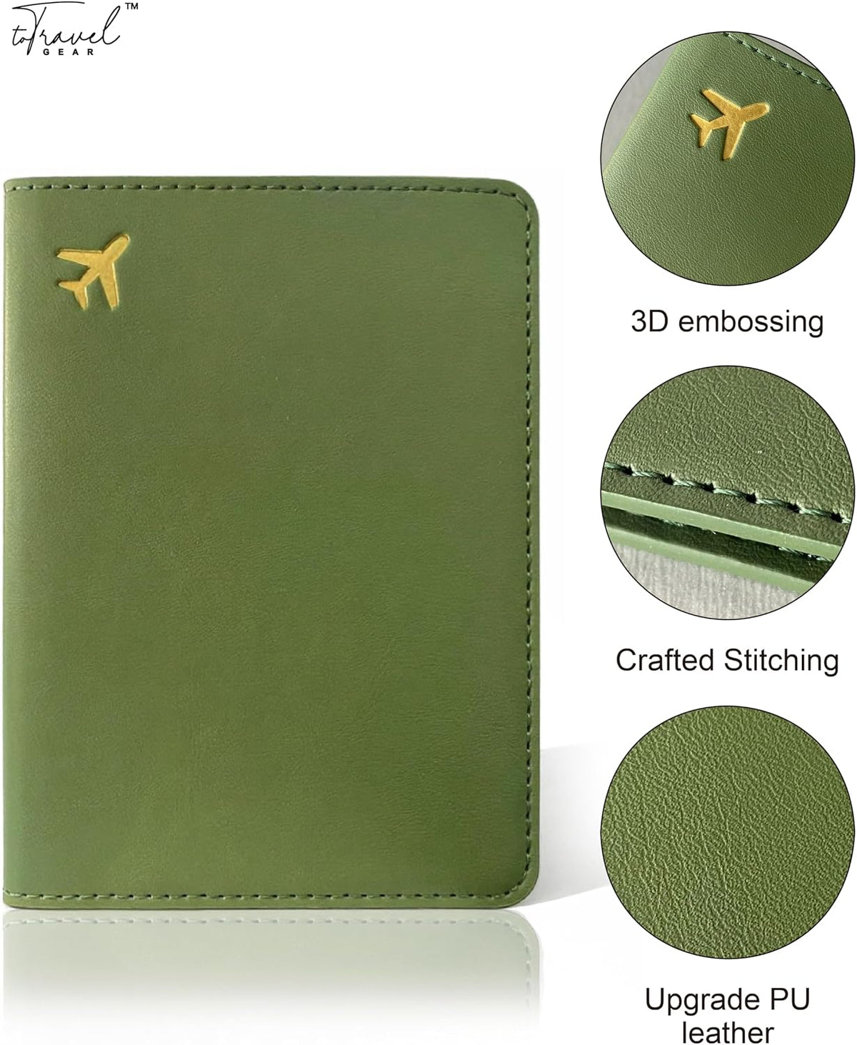 Passport Holder for Travel Essentials,RFID Blocking Passport Cover Case for Travel Accessories,Travel Wallet for Women Men (Sage Green)