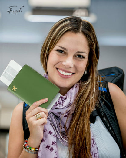 Passport Holder for Travel Essentials,RFID Blocking Passport Cover Case for Travel Accessories,Travel Wallet for Women Men (Sage Green)