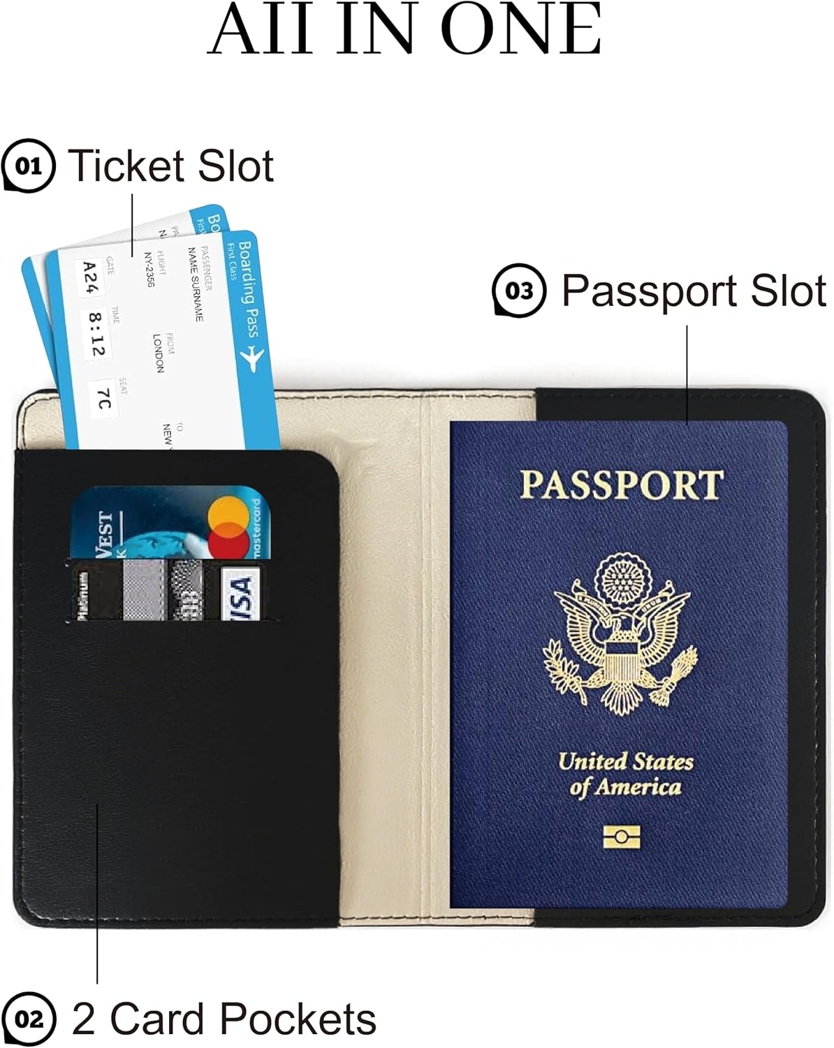 Passport Holder for Travel Essentials,RFID Blocking Passport Cover Case for Travel Accessories,Travel Wallet for Women Men (Sage Green)