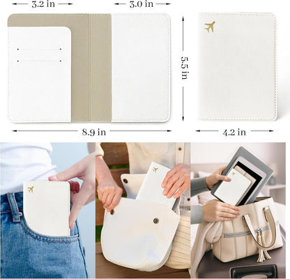 Passport Holder for Travel Essentials,RFID Blocking Passport Cover Case for Travel Accessories,Travel Wallet for Women Men (Sage Green)