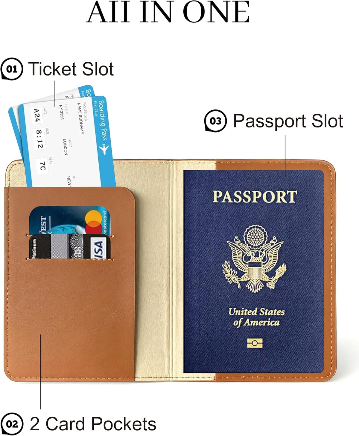 Passport Holder for Travel Essentials,RFID Blocking Passport Cover Case for Travel Accessories,Travel Wallet for Women Men (Sage Green)