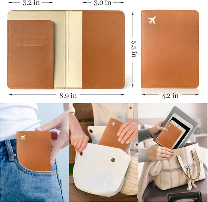 Passport Holder for Travel Essentials,RFID Blocking Passport Cover Case for Travel Accessories,Travel Wallet for Women Men (Sage Green)