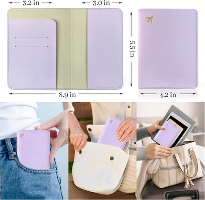 Passport Holder for Travel Essentials,RFID Blocking Passport Cover Case for Travel Accessories,Travel Wallet for Women Men (Sage Green)