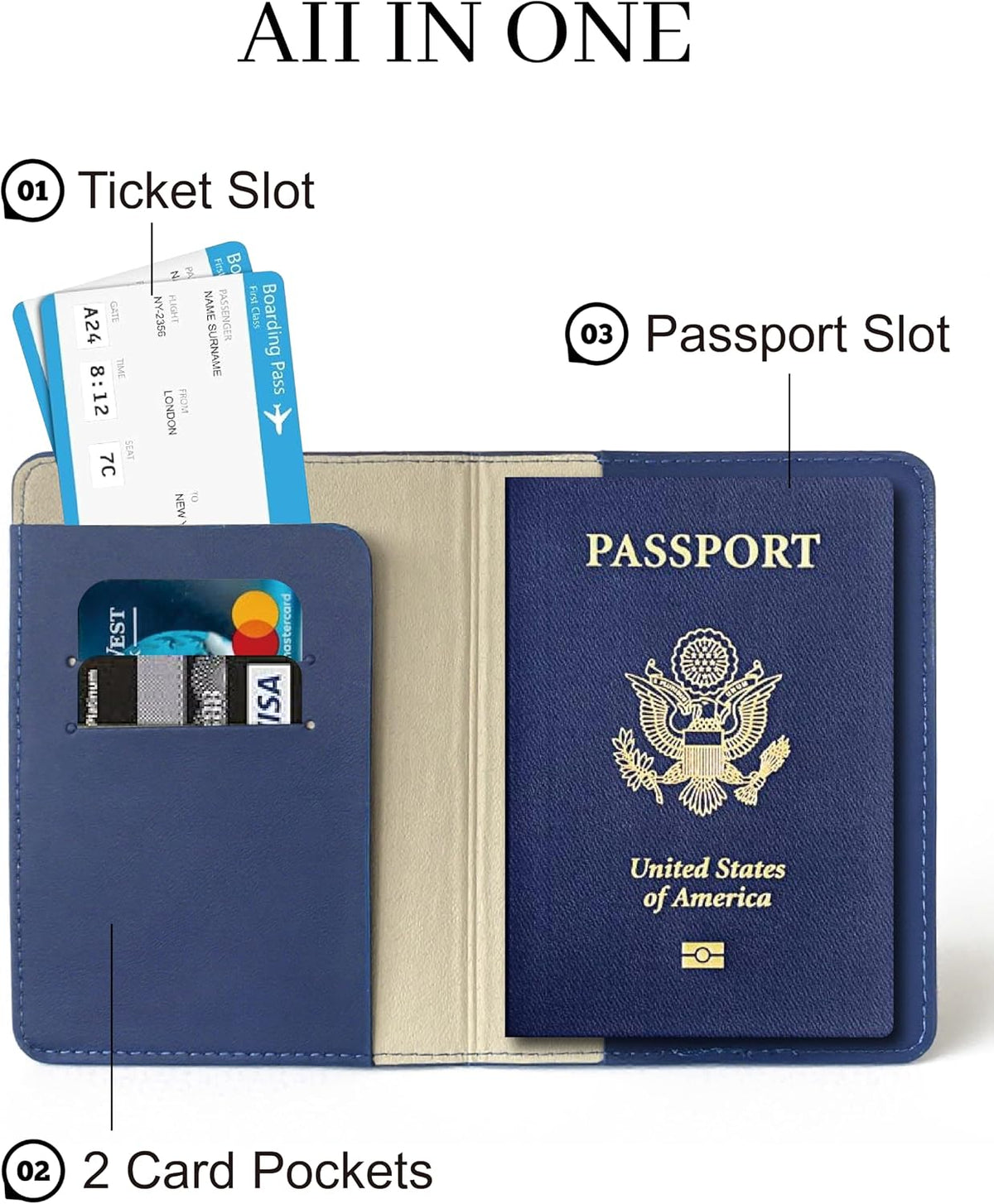 Passport Holder for Travel Essentials,RFID Blocking Passport Cover Case for Travel Accessories,Travel Wallet for Women Men (Sage Green)