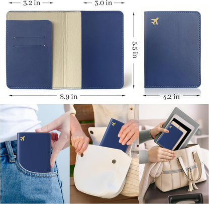 Passport Holder for Travel Essentials,RFID Blocking Passport Cover Case for Travel Accessories,Travel Wallet for Women Men (Sage Green)