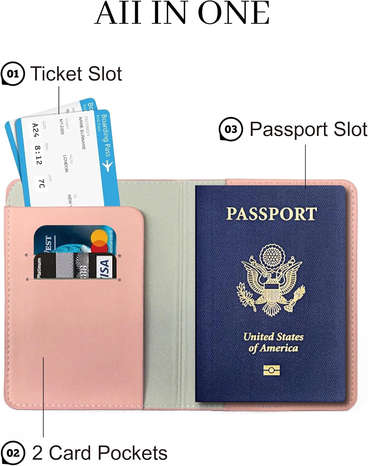 Passport Holder for Travel Essentials,RFID Blocking Passport Cover Case for Travel Accessories,Travel Wallet for Women Men (Sage Green)