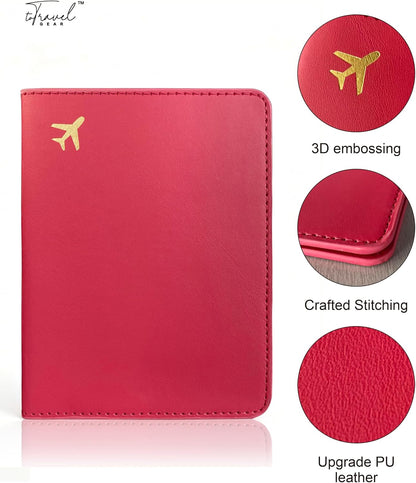 Passport Holder for Travel Essentials,RFID Blocking Passport Cover Case for Travel Accessories,Travel Wallet for Women Men (Sage Green)