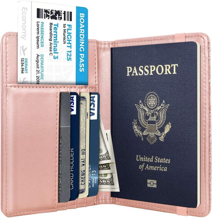 Passport Holder Cover RFID Cute Slim Travel Wallet Women - Colors A