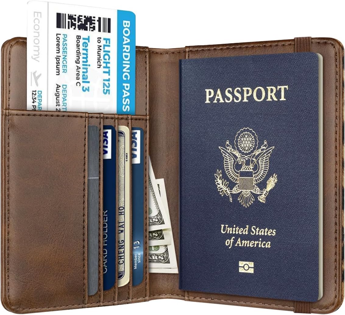 Passport Holder Cover RFID Cute Slim Travel Wallet Women - Colors A