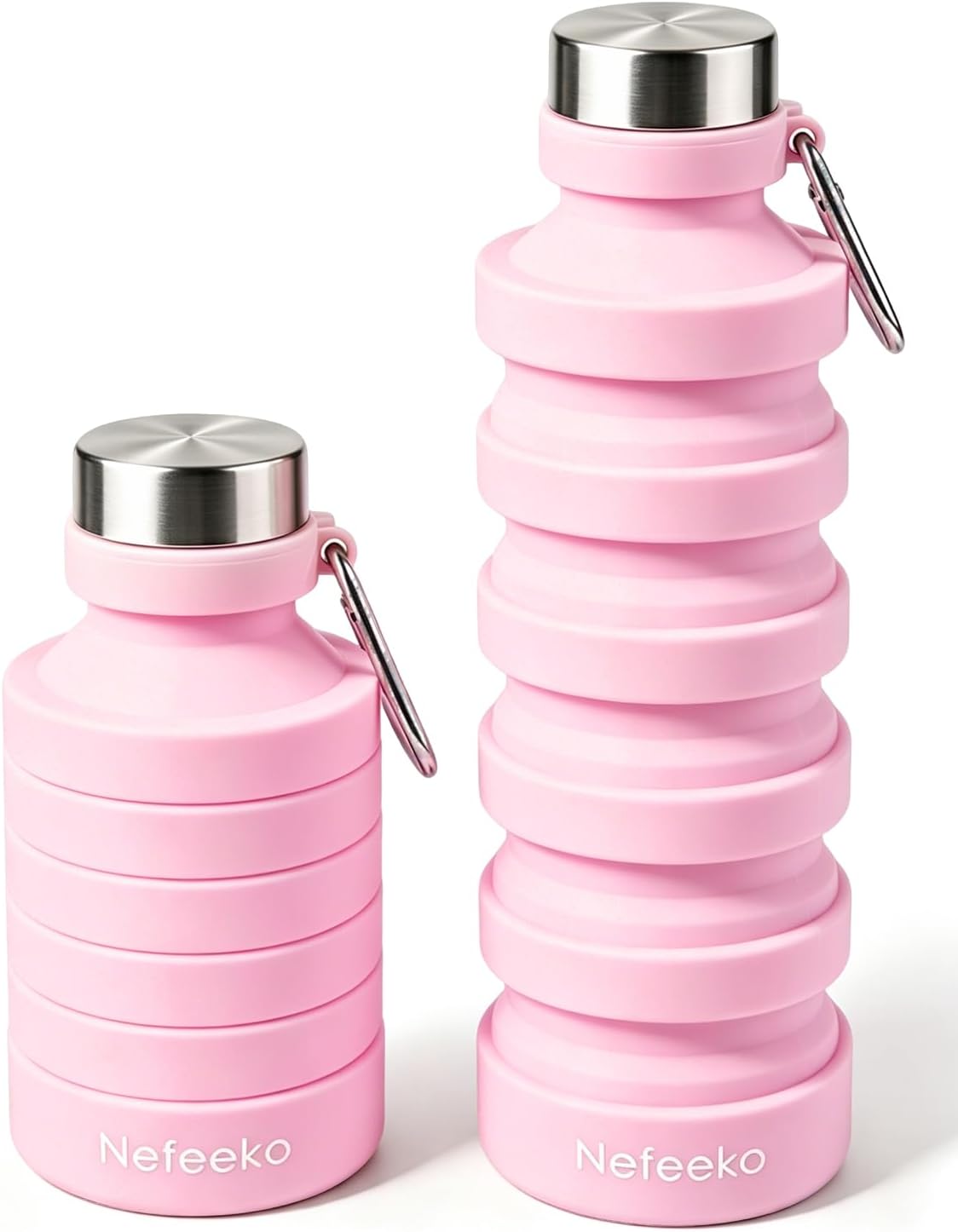 Collapsible Water Bottle, Reuseable BPA Free Silicone Water Bottles
