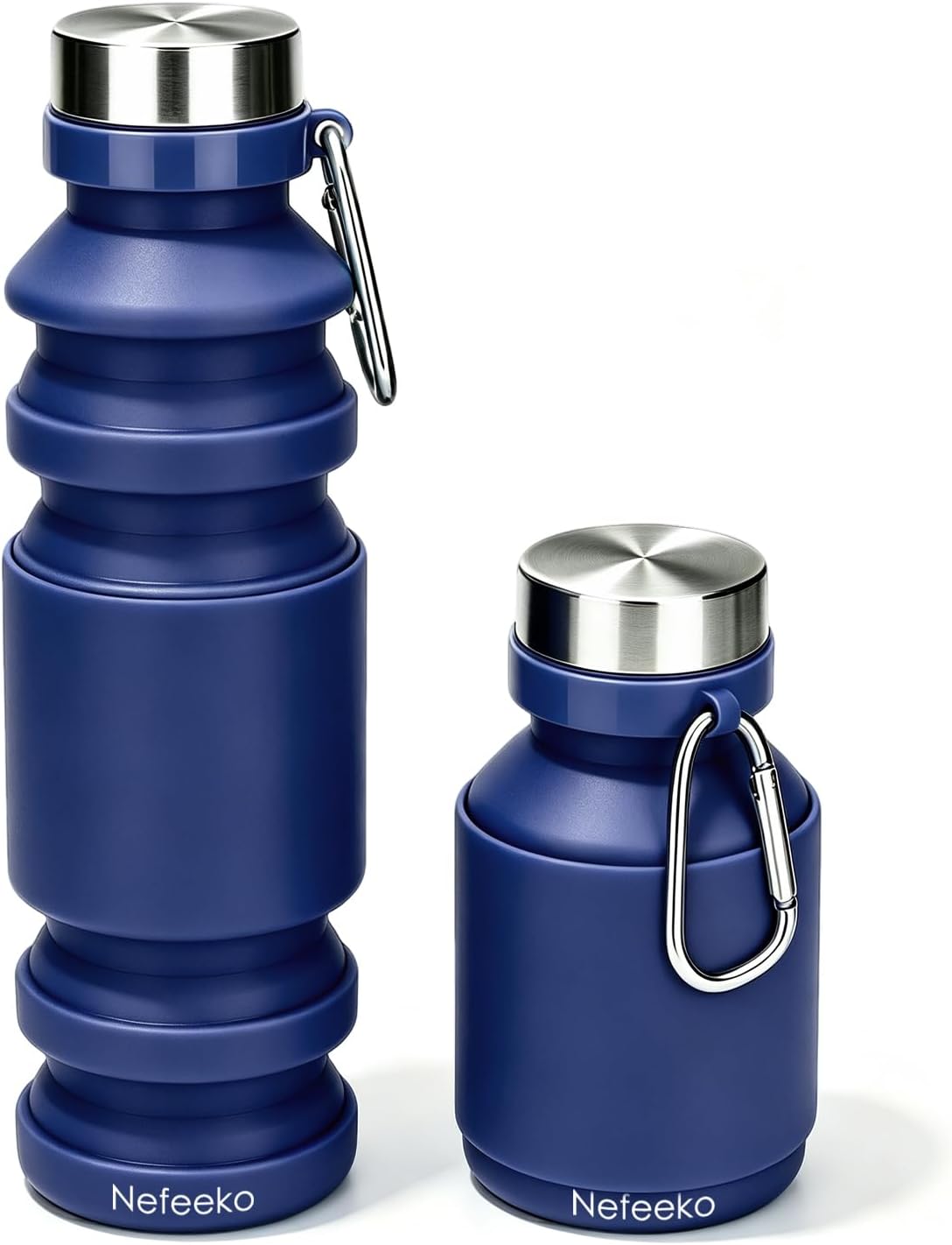 Collapsible Water Bottle, Reuseable BPA Free Silicone Water Bottles