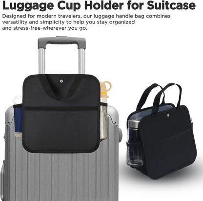 Large Luggage Travel Cup Holder for Suitcase Travel Drink Carrier Caddy
