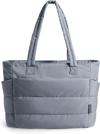 Puffy Tote Bag for Women, Lightweight Work Tote Handbag