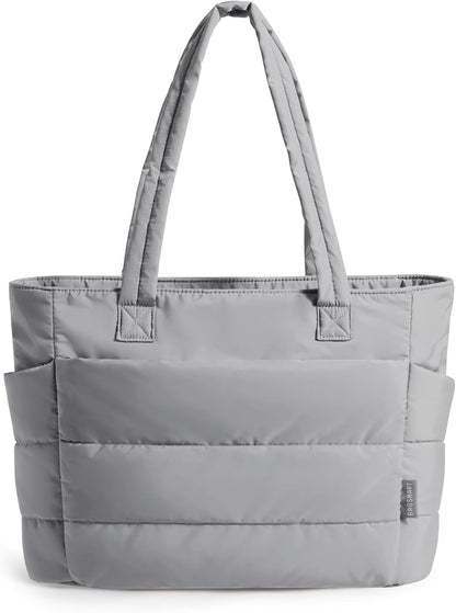 Puffy Tote Bag for Women, Lightweight Work Tote Handbag