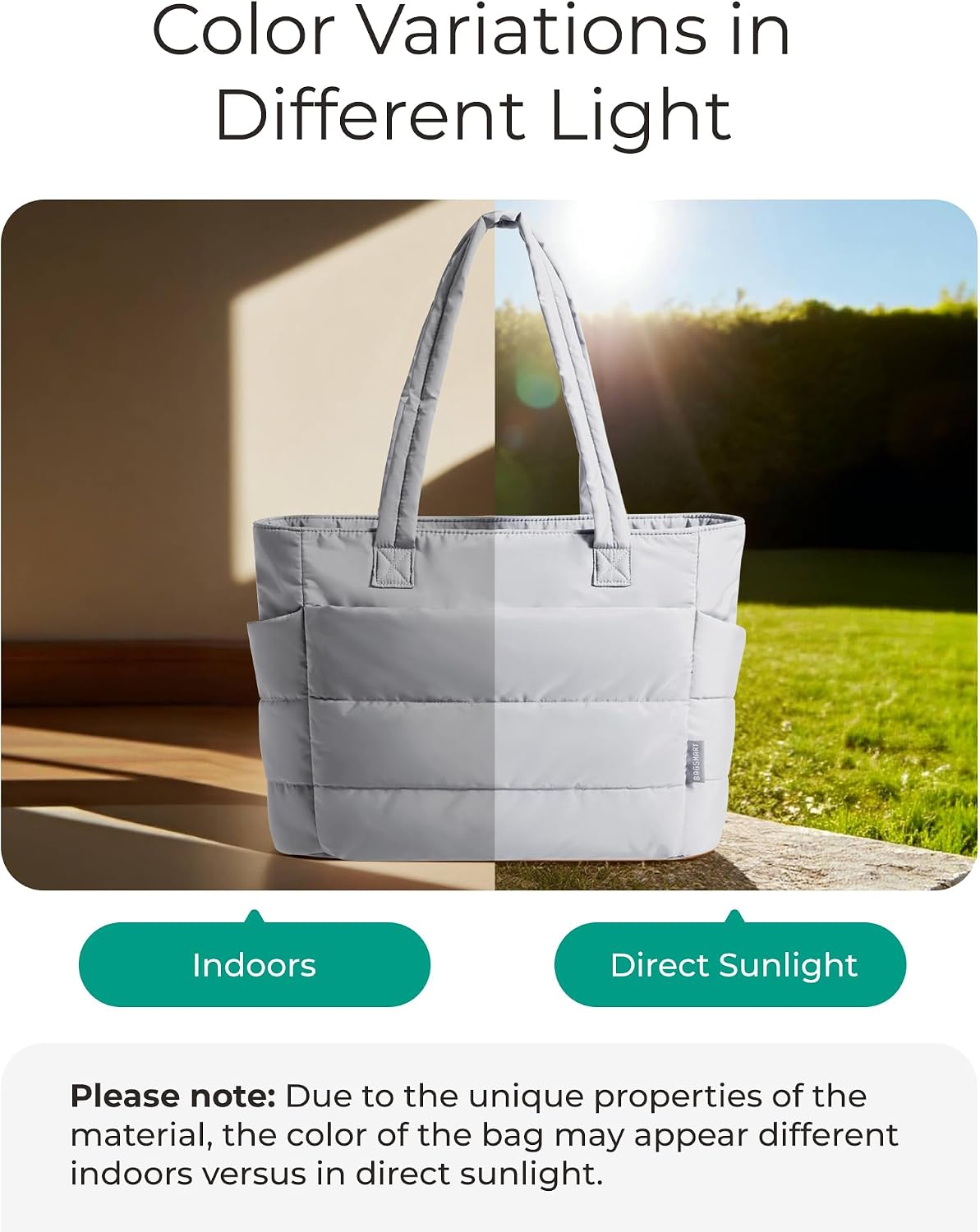Puffy Tote Bag for Women, Lightweight Work Tote Handbag