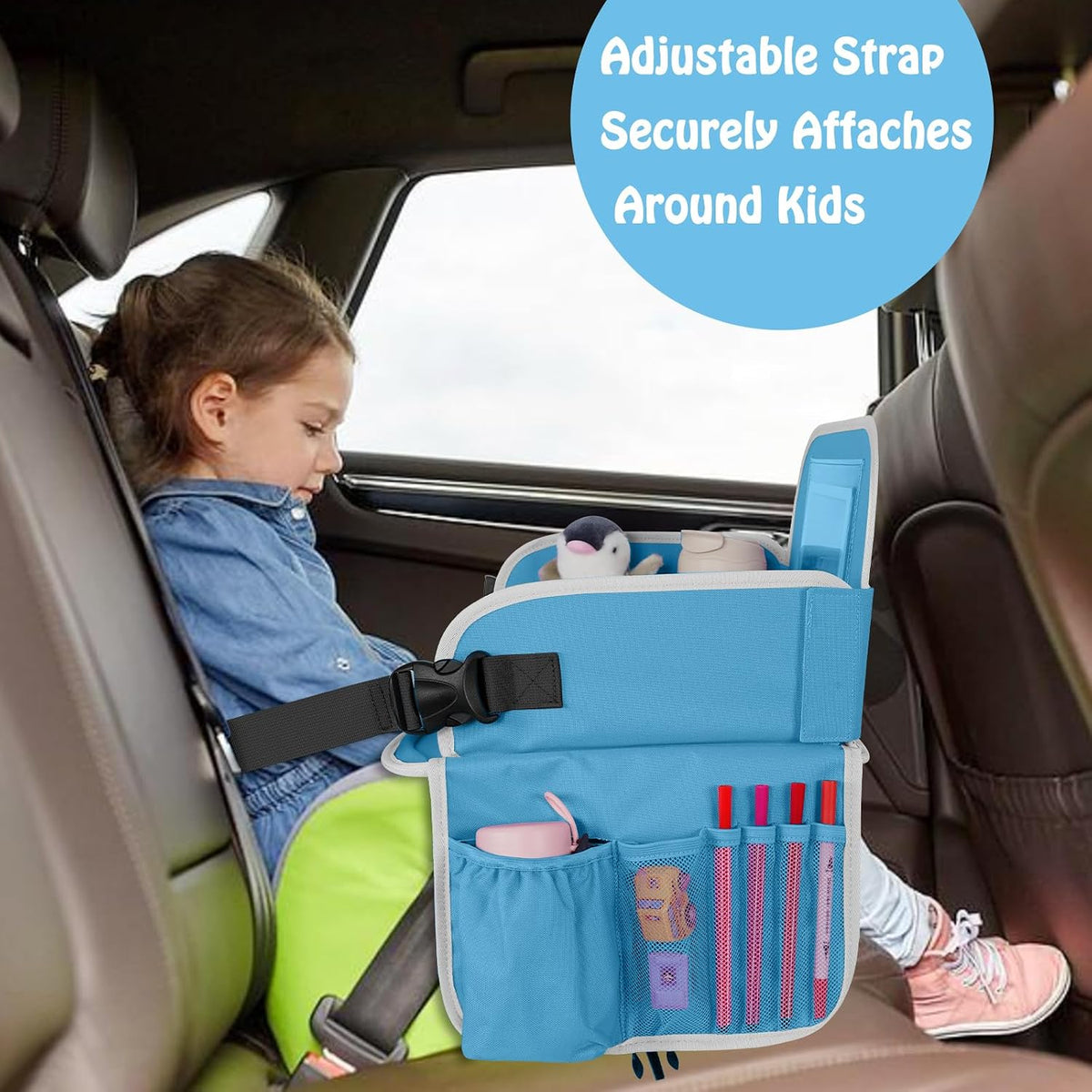 Kids Travel Tray for Toddler Car Seat, Road Trip Activities for Kid