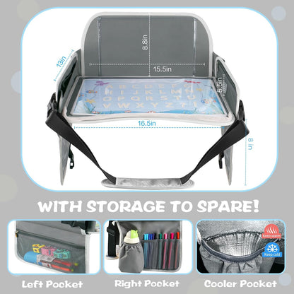 Kids Travel Tray for Toddler Car Seat, Road Trip Activities for Kid