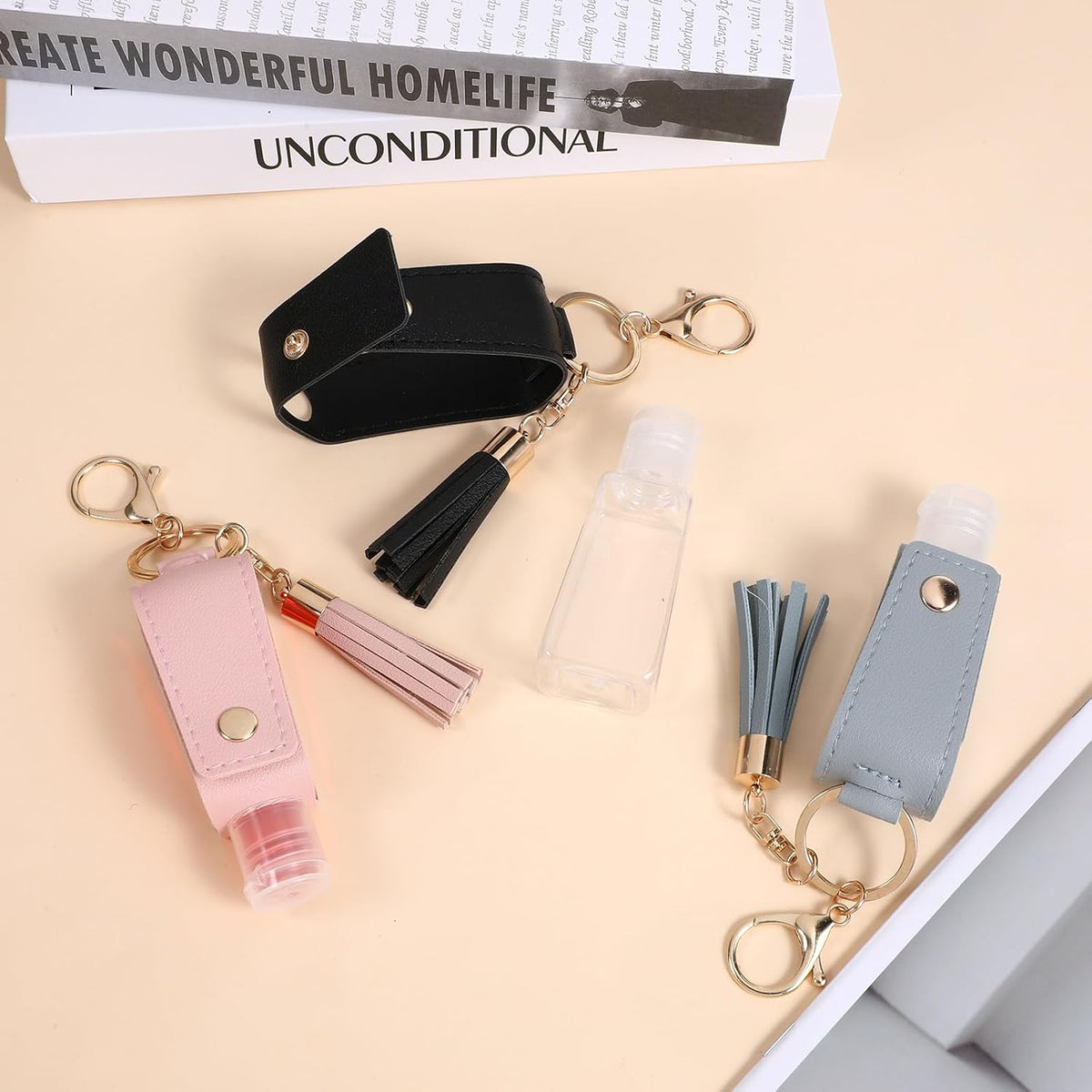 3PCS Hand-Sanitiser Holder Keychain 30ml/1oz