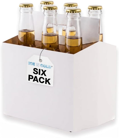 6pk Cardboard Carrier (White, 150ct) | Holds 6pk 12oz Bottles | FAST SAME DAY SHIPPING
