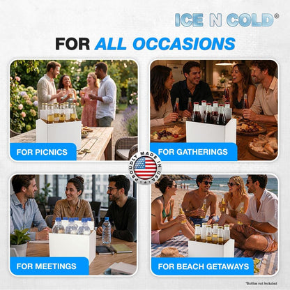 6pk Cardboard Carrier (White, 150ct) | Holds 6pk 12oz Bottles | FAST SAME DAY SHIPPING
