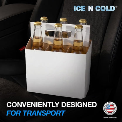 6pk Cardboard Carrier (White, 150ct) | Holds 6pk 12oz Bottles | FAST SAME DAY SHIPPING