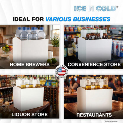 6pk Cardboard Carrier (White, 150ct) | Holds 6pk 12oz Bottles | FAST SAME DAY SHIPPING