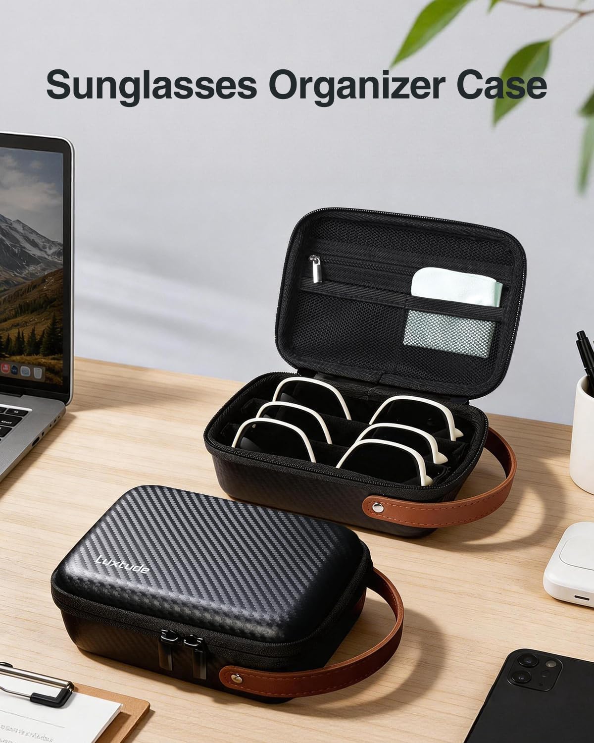 Travel Sunglasses Organizer Case, Hard Shell Sunglasses Travel Case
