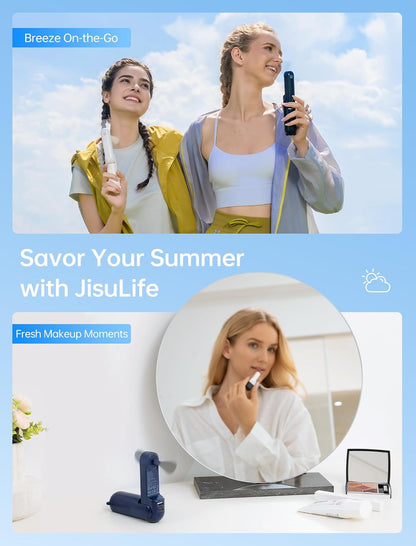 JISULIFE 3 IN 1 Portable Fan with Power Bank & Flashlight Featured