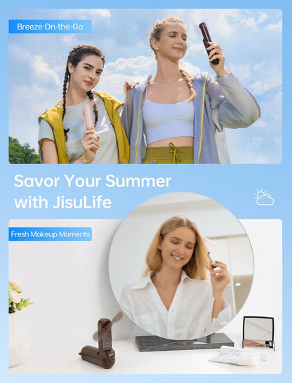 JISULIFE 3 IN 1 Portable Fan with Power Bank & Flashlight Featured