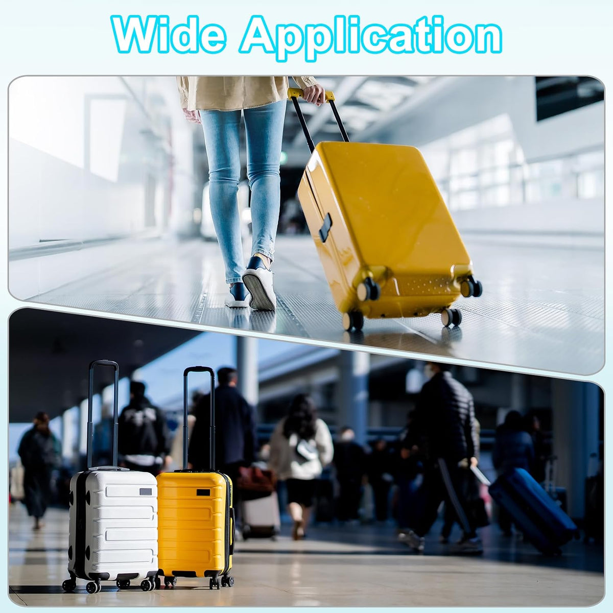 4Pcs Luggage Wheels Covers, Anti-Noise Luggage Wheel Silent Protector Covers for Luggage Suitcases or Office Chairs Caster, Black