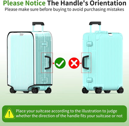 Clear Luggage Cover For Suitcase, PVC Waterproof Suitcase Cover Protector