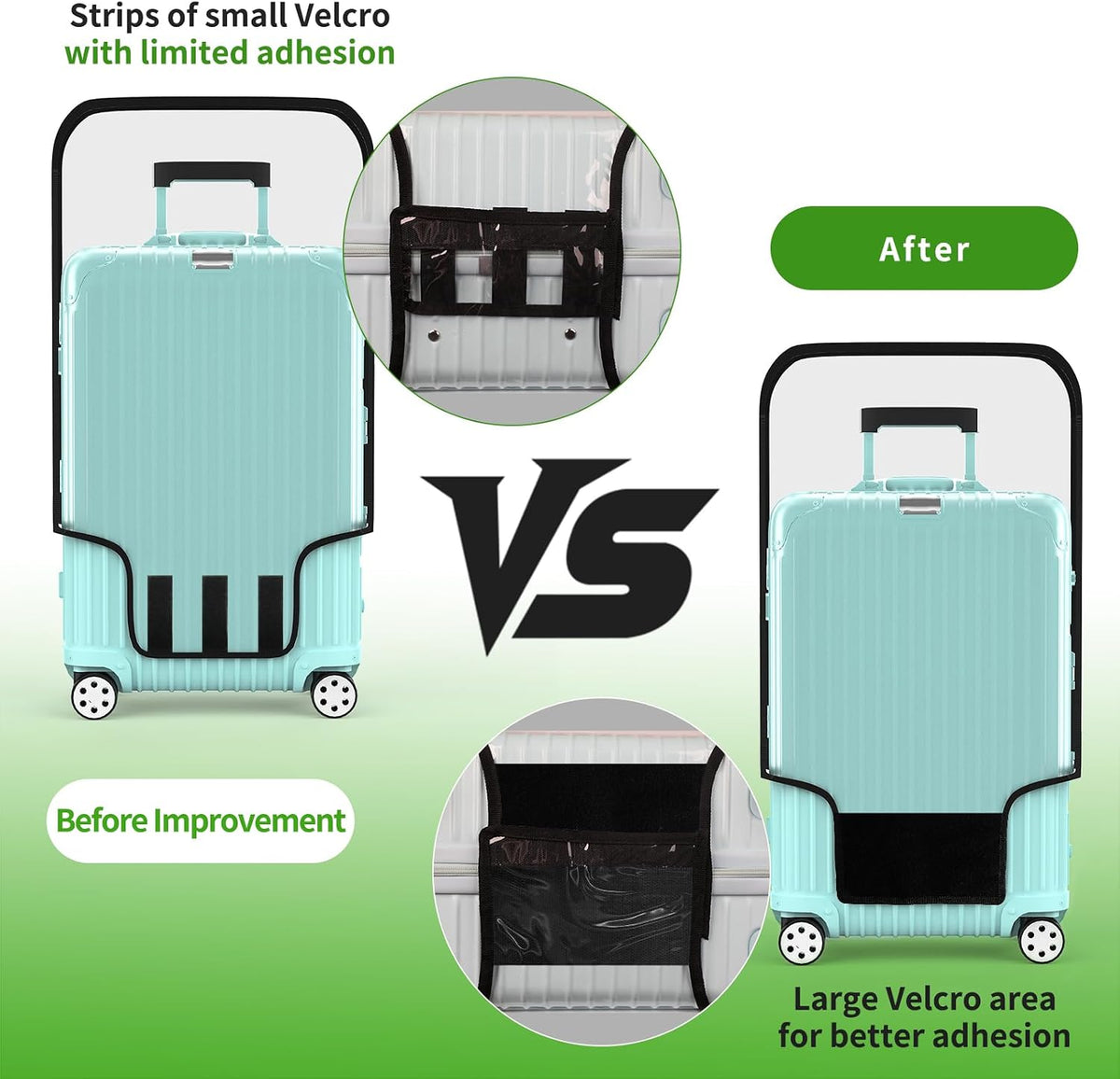 Clear Luggage Cover For Suitcase, PVC Waterproof Suitcase Cover Protector