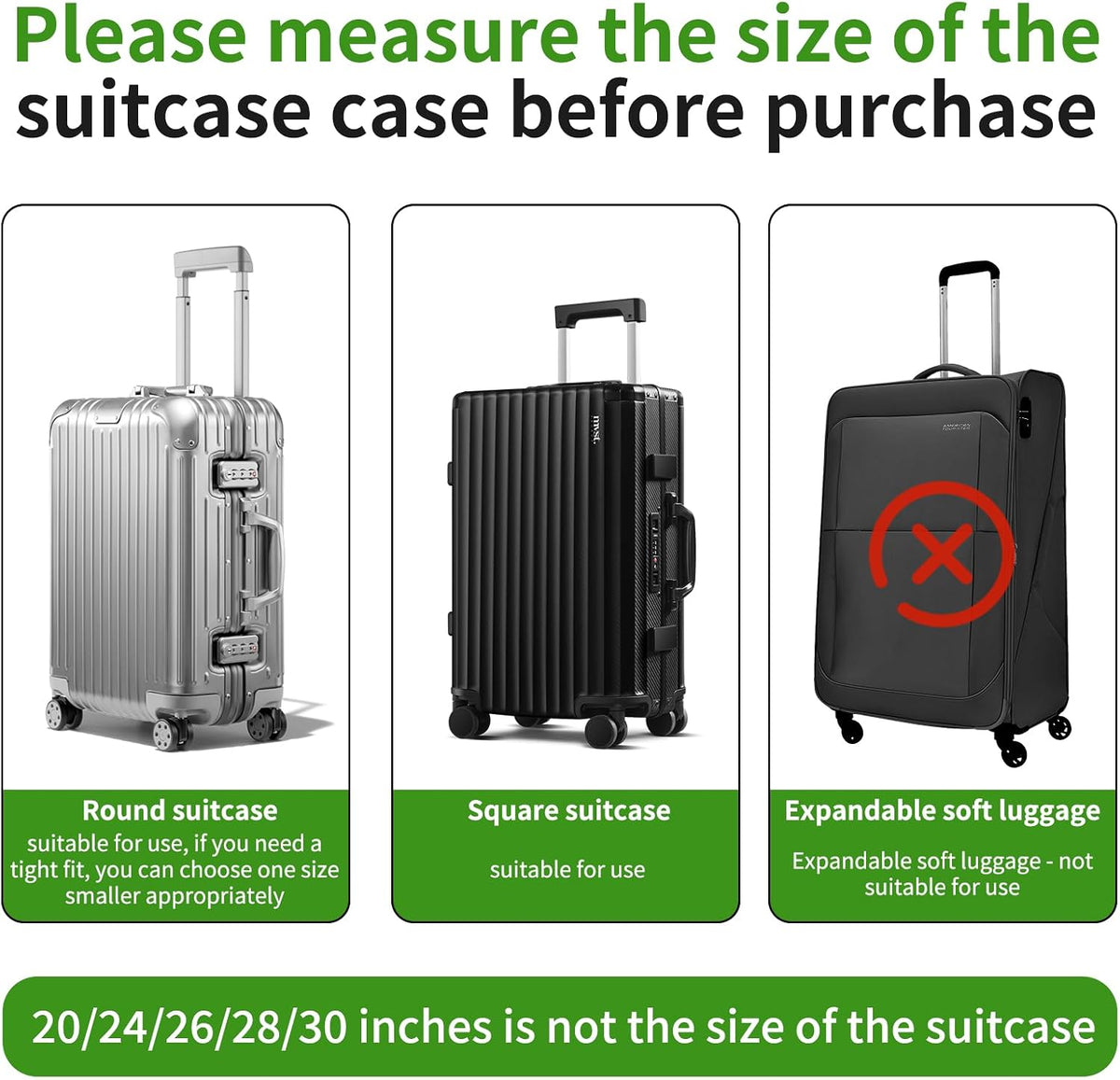 Clear Luggage Cover For Suitcase, PVC Waterproof Suitcase Cover Protector