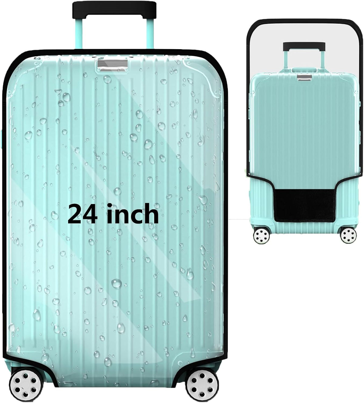 Clear Luggage Cover For Suitcase, PVC Waterproof Suitcase Cover Protector
