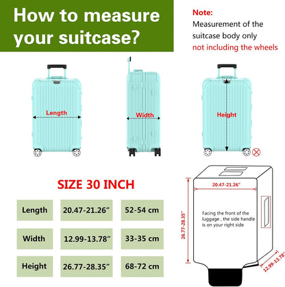 Clear Luggage Cover For Suitcase, PVC Waterproof Suitcase Cover Protector