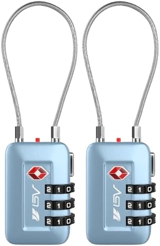 TSA Accepted Luggage Travel Lock, Set-Your-Own Combination Lock for School Gym Locker, Luggage Suitcase Baggage Locks, Filing Cabinets, Toolbox, Case (Black)
