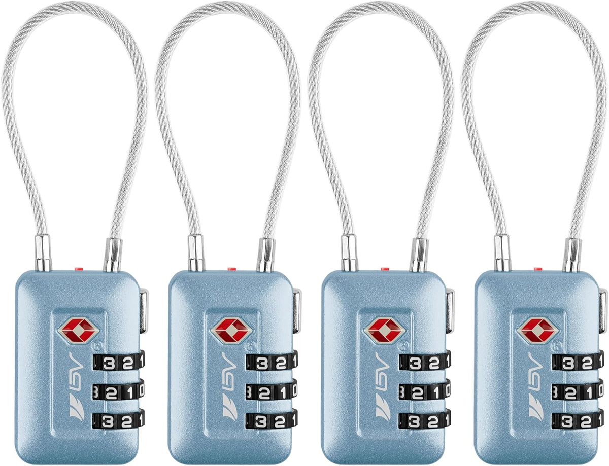 TSA Accepted Luggage Travel Lock, Set-Your-Own Combination Lock for School Gym Locker, Luggage Suitcase Baggage Locks, Filing Cabinets, Toolbox, Case (Black)