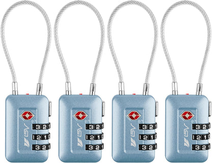 TSA Accepted Luggage Travel Lock, Set-Your-Own Combination Lock for School Gym Locker, Luggage Suitcase Baggage Locks, Filing Cabinets, Toolbox, Case (Black)