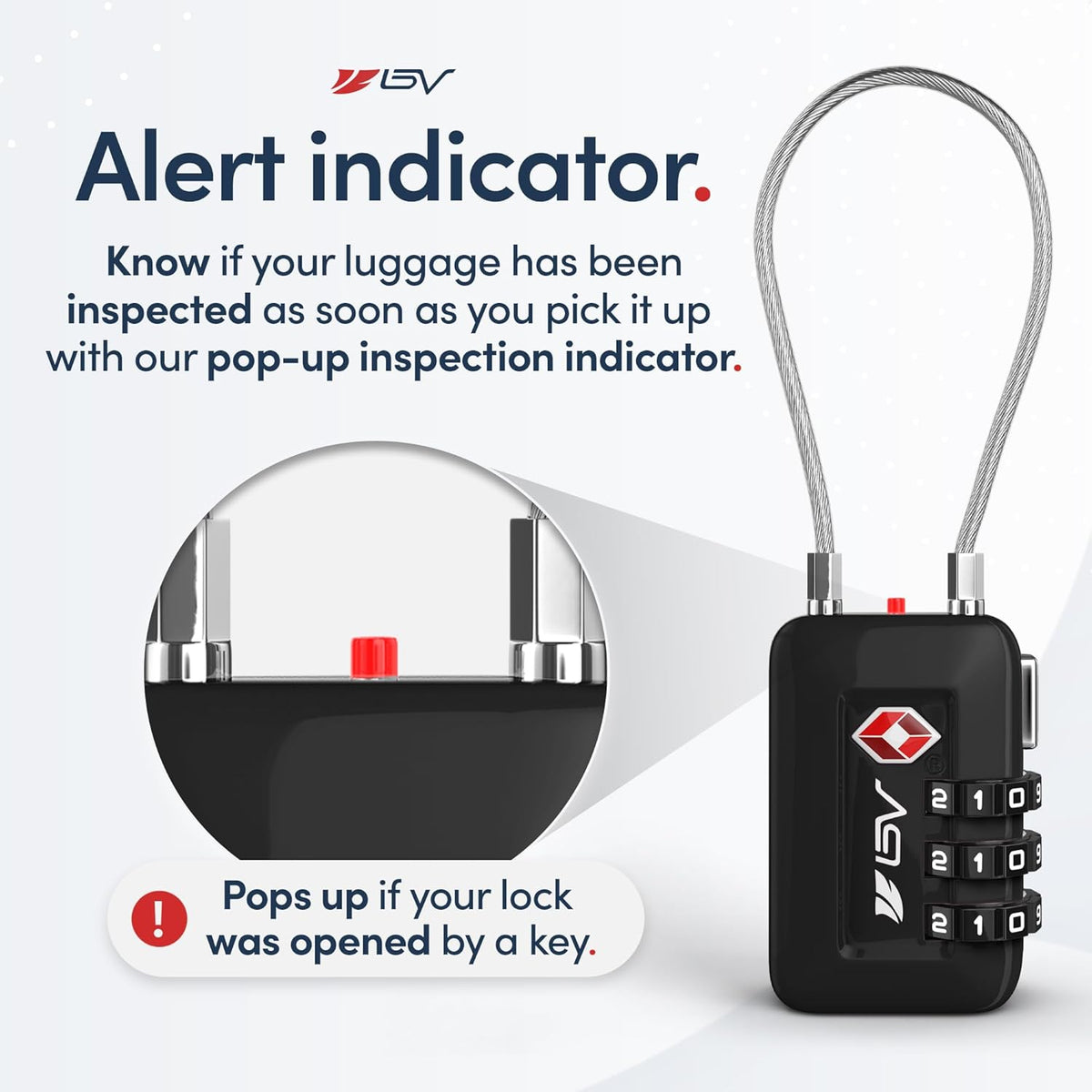 TSA Accepted Luggage Travel Lock, Set-Your-Own Combination Lock for School Gym Locker, Luggage Suitcase Baggage Locks, Filing Cabinets, Toolbox, Case (Black)