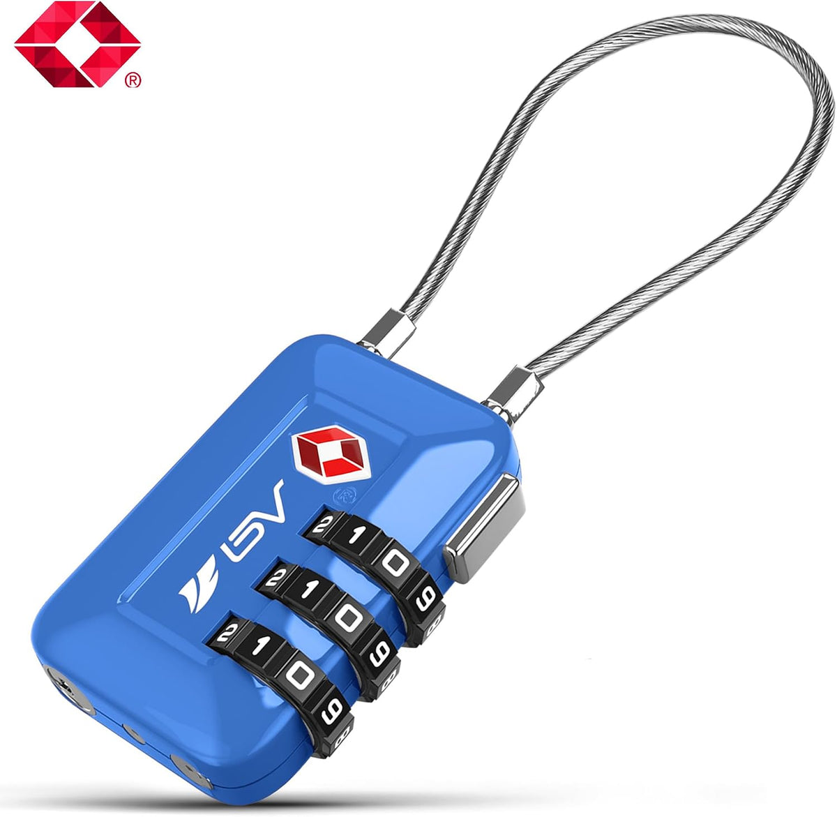 TSA Accepted Luggage Travel Lock, Set-Your-Own Combination Lock for School Gym Locker, Luggage Suitcase Baggage Locks, Filing Cabinets, Toolbox, Case (Black)